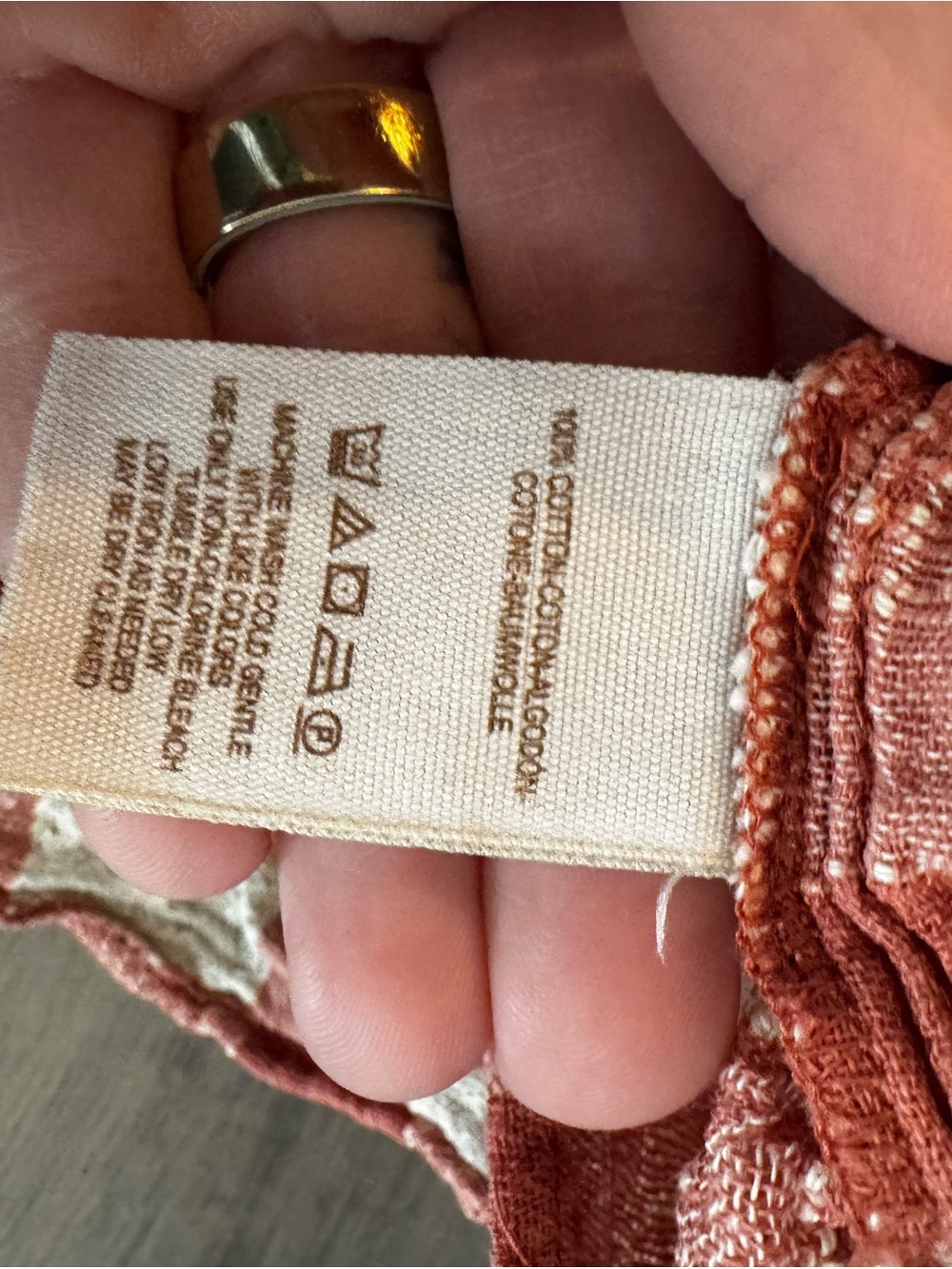 Free People Rust and Cream Plaid Peasant Tunic - Picture 4 of 7